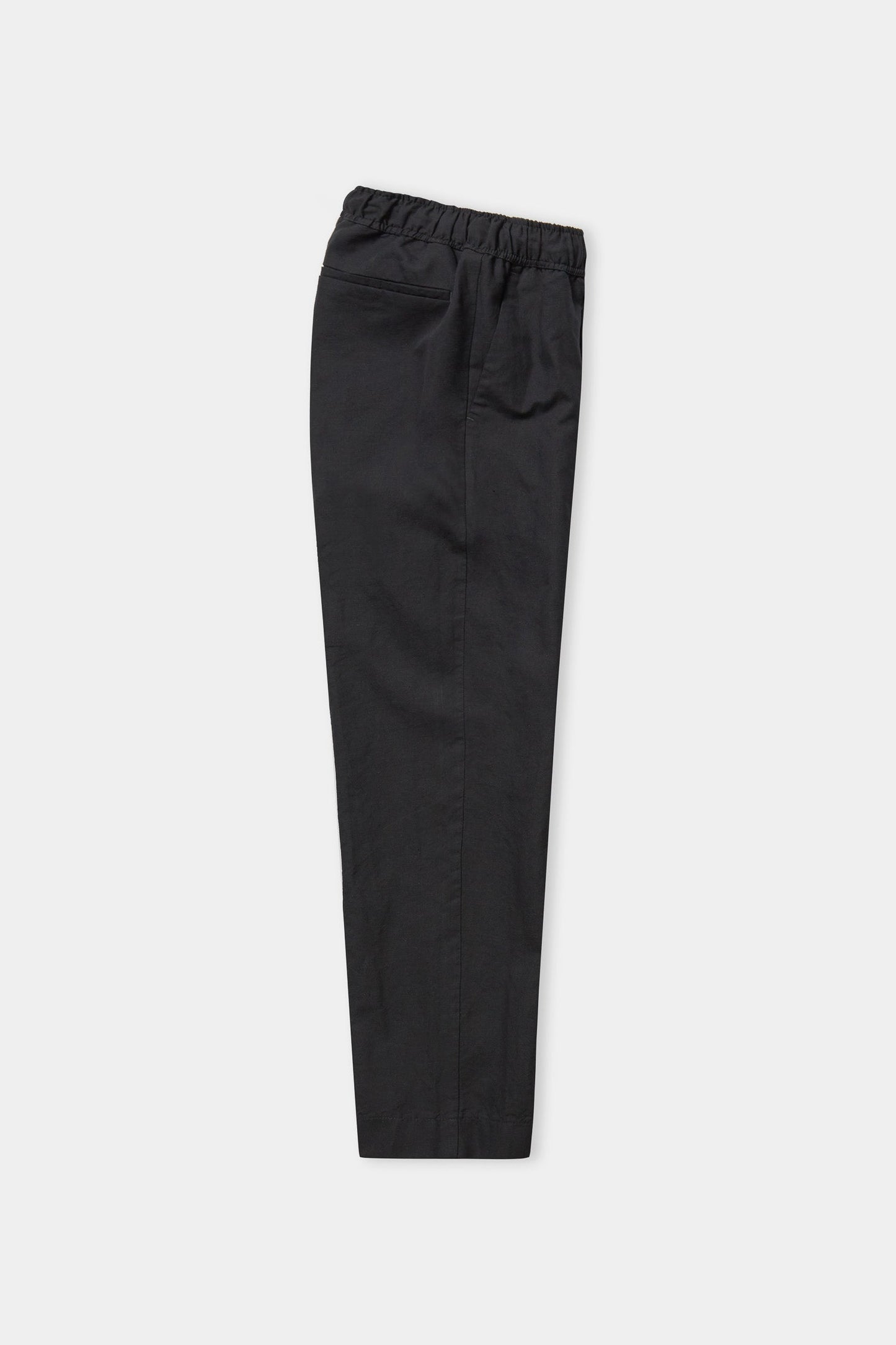 Pantalon droit en coton bio et lin | noir "max black linen"