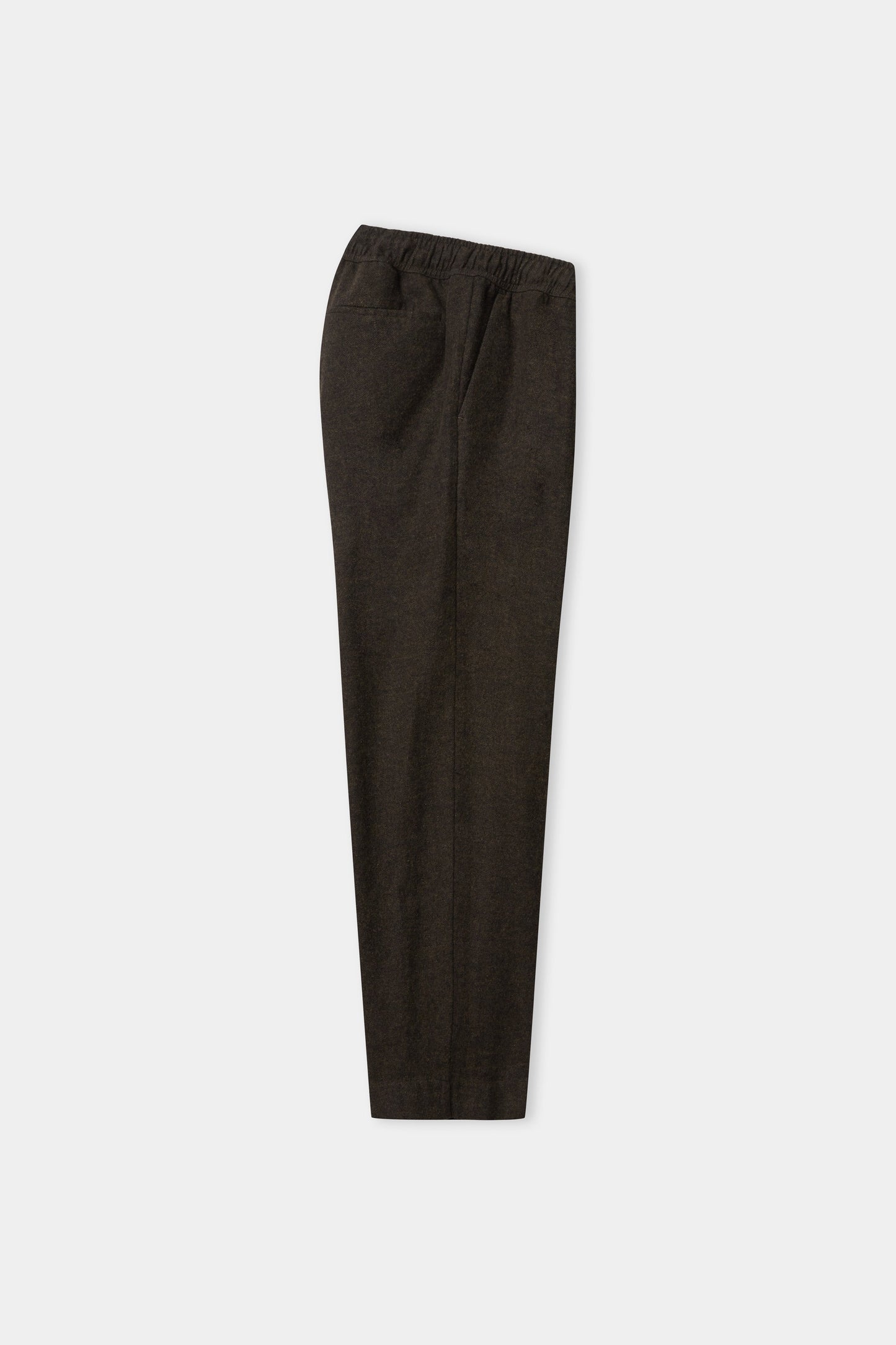 Pantalon droit en coton bio | marron "max eco brown flannel"