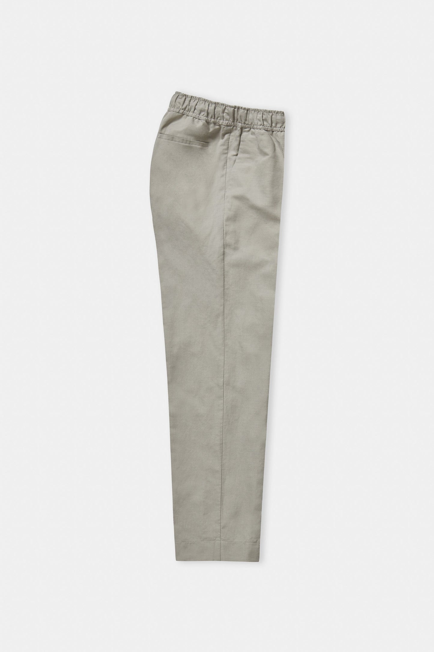 Pantalon droit en coton bio et lin | gris "max reed linen"