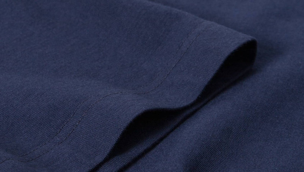 T-shirt en coton bio | bleu "men’s loopwheeled t-shirt 66 ink blue"