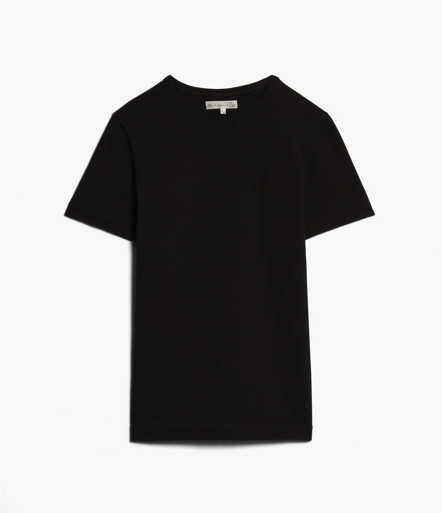 T-shirt uni en coton biologique | noir "men's loopwheeled t-shirt 99 deep black""