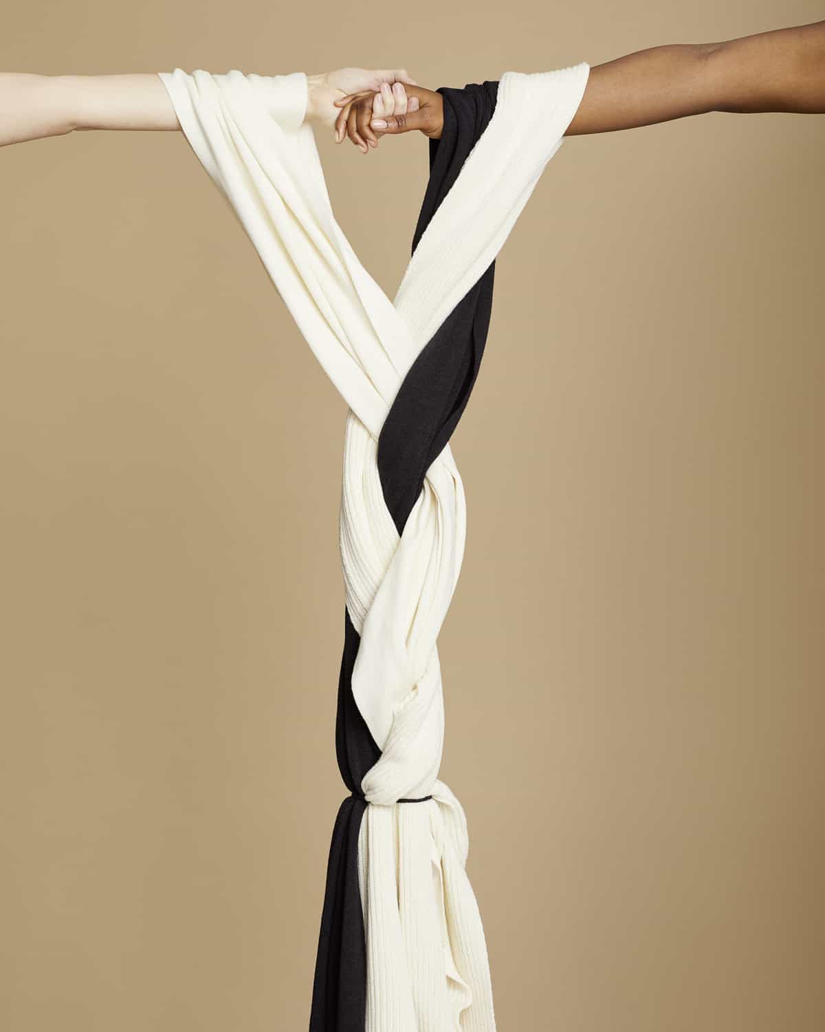 Echarpe blanche en coton bio - Midtown offwhite