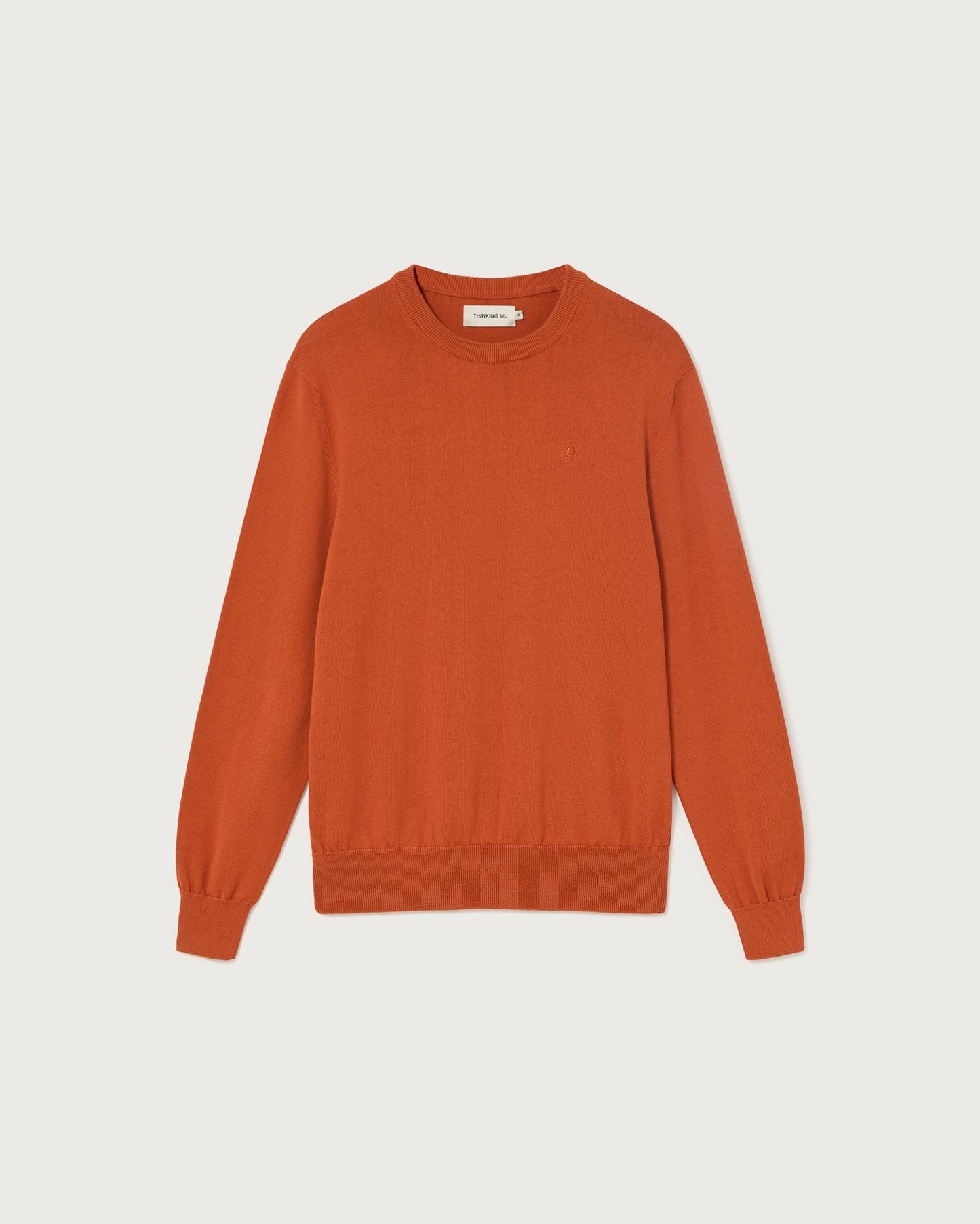 Pull orange en coton bio - burn orlando knit sweater