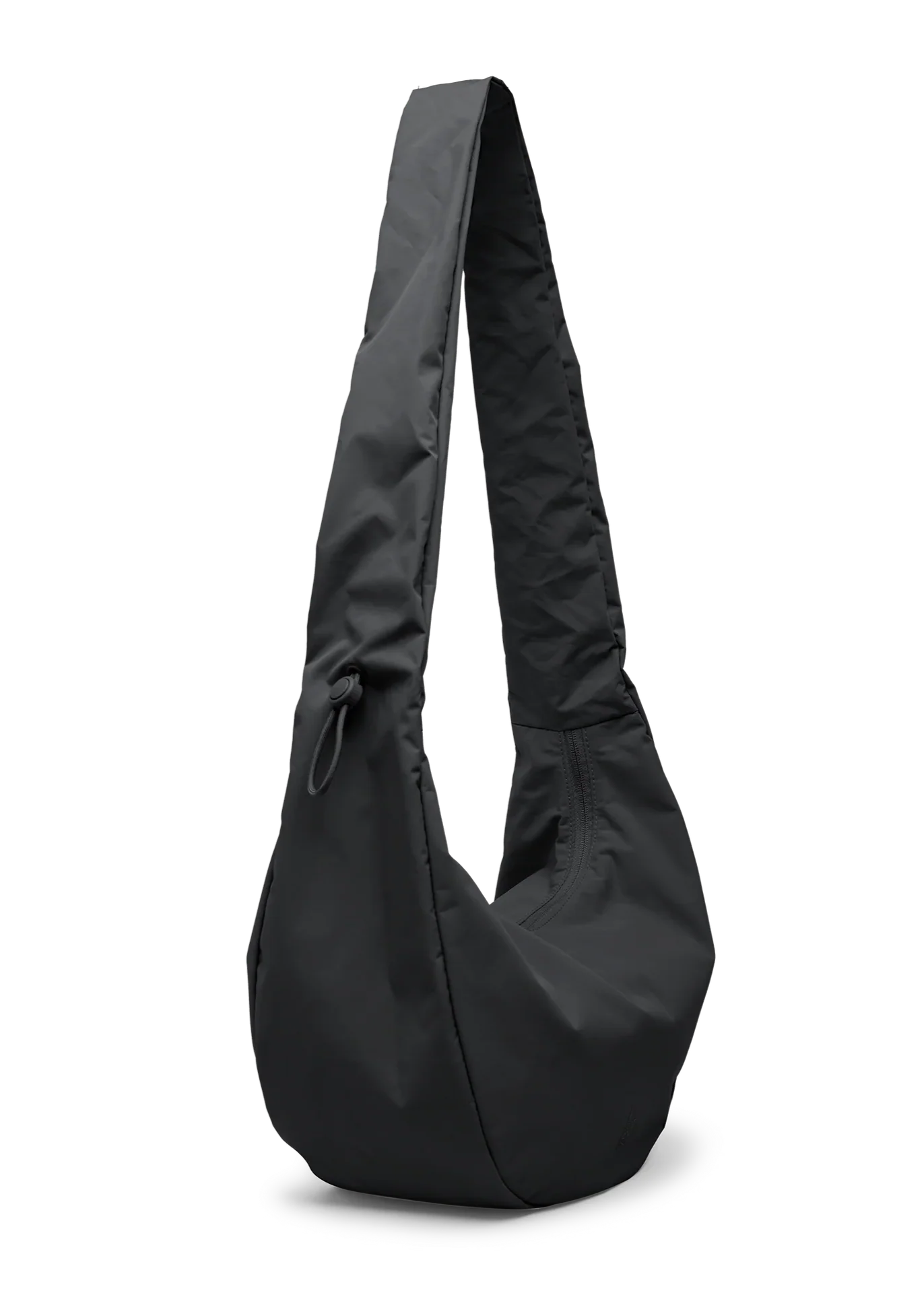 Sac bandoulière en matière recyclée | noir "MOON BAG RUFFLE black"