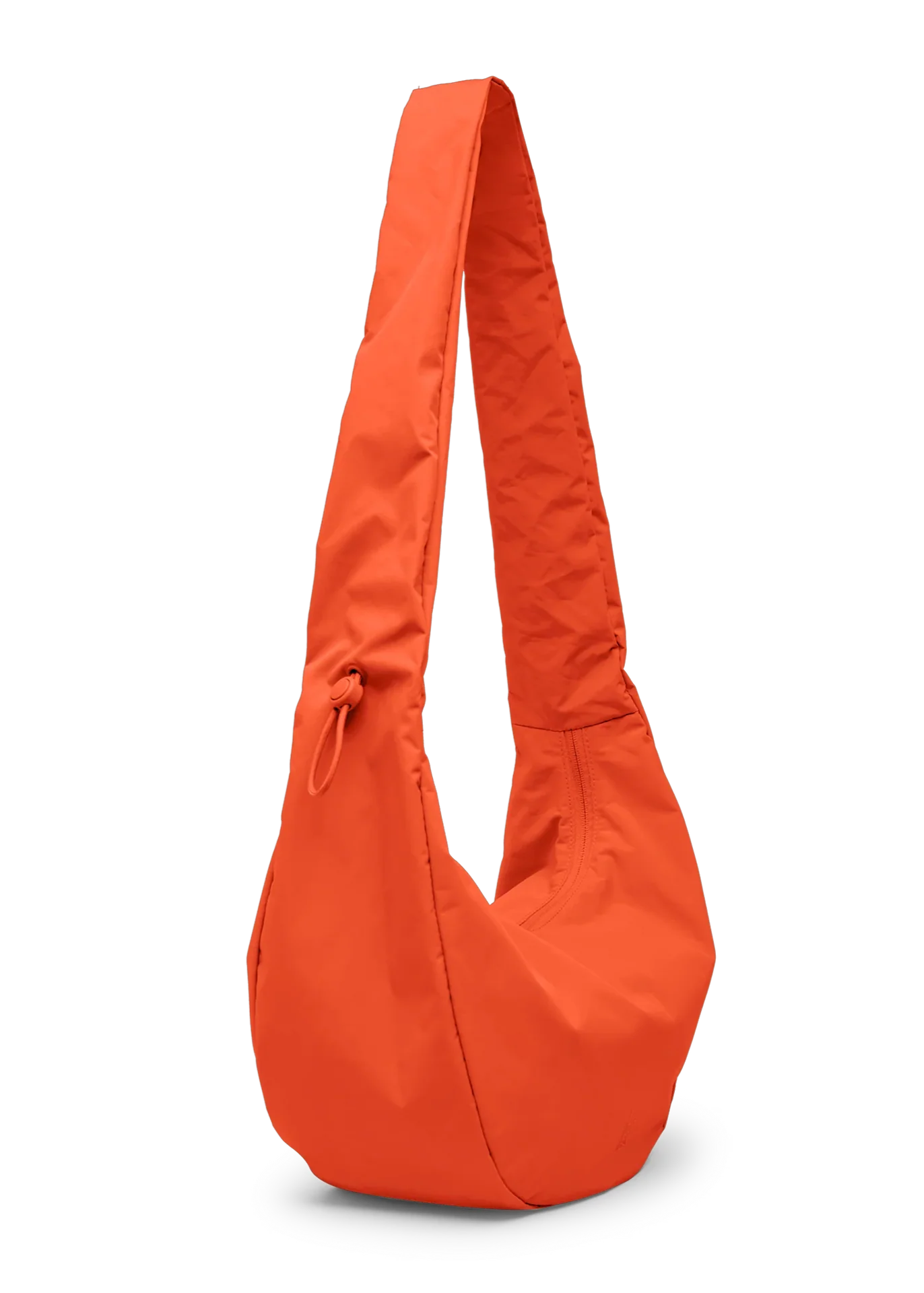 Sac bandoulière en matière recyclée | orange "MOON BAG RUFFLE hot coral"
