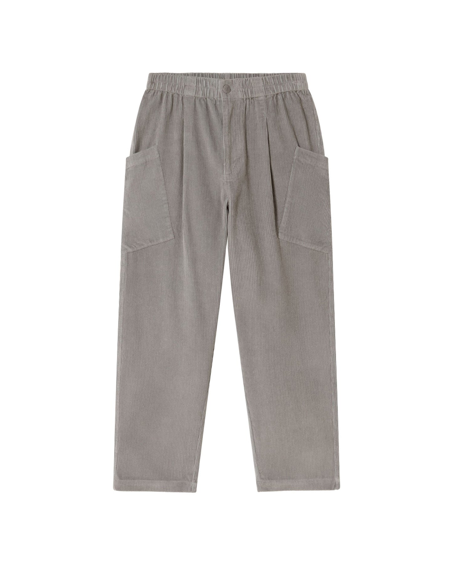 Pantalon ample en coton bio | gris "river corduroy max pants - grey"