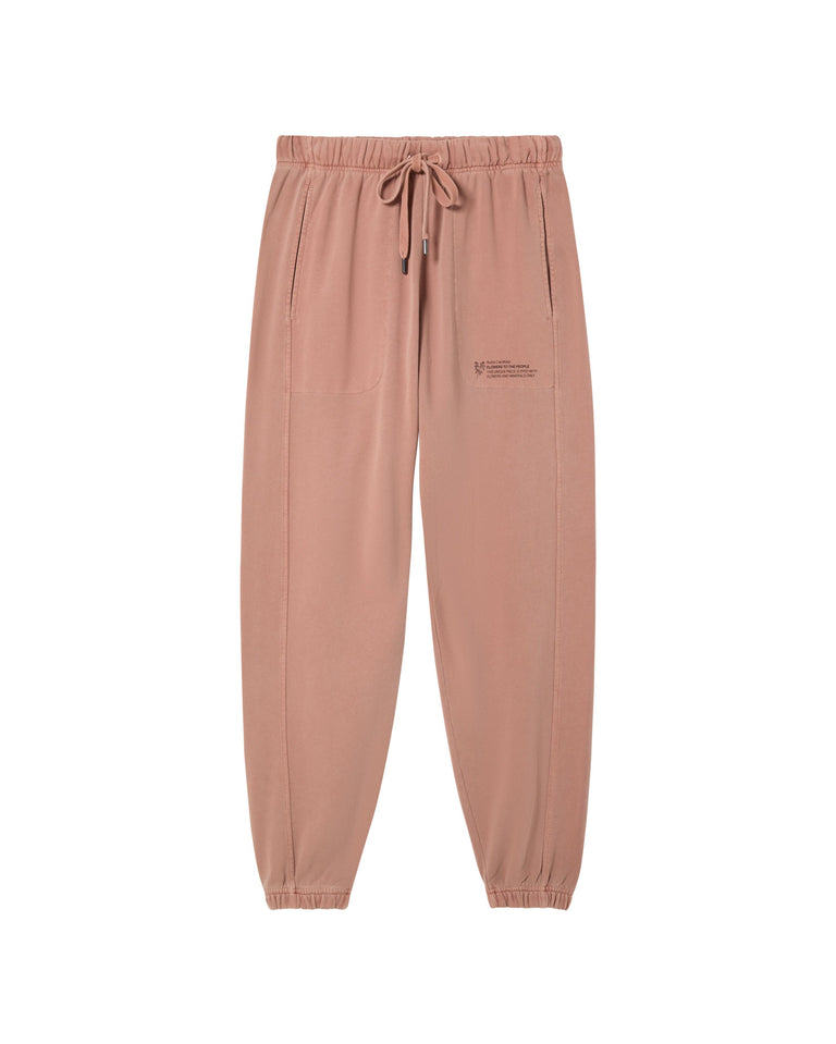 Jogging en coton bio | rose "rubia cardifolia ftp alexander pants red"