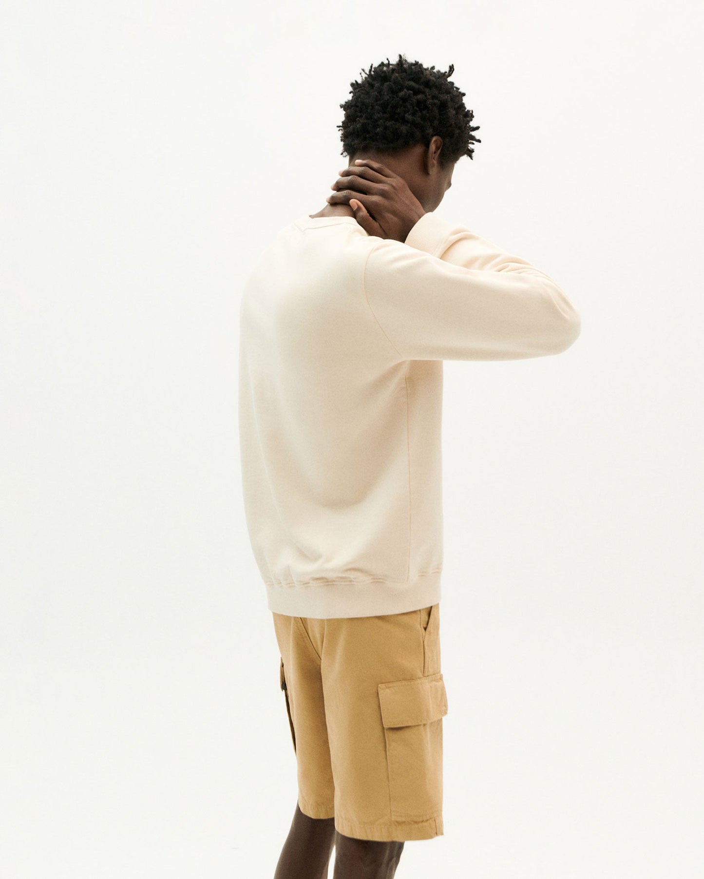 Sweat écru imprimé en coton bio - atardecer sweatshirt ivory
