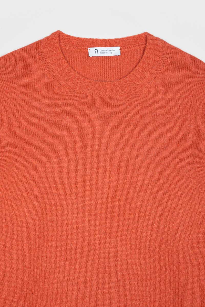Pull en cachemire recyclé | orange "romeo - arancio zucca"