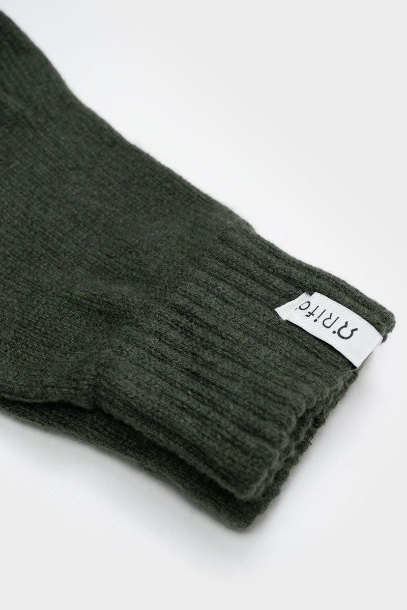 Gants homme en cachemire recyclé | vert "guanti pier paolo - verde foresta"