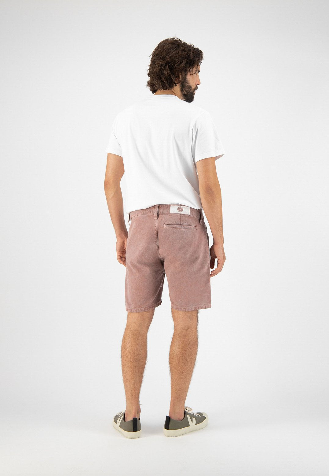 Short en jean rose minéral en coton bio et coton recyclé - Luca