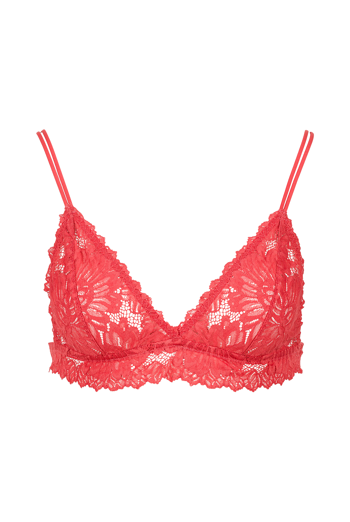 Soutien-gorge triangle en matière recyclée | rouge "tiaki red"