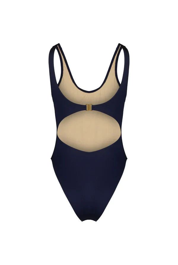 Maillot une pièce bleu marine en recyclé - Jeanne