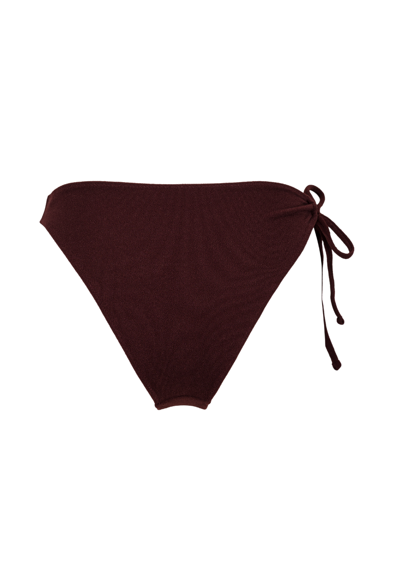 Bas de maillot culotte en polyamide recyclé | marron "rita - brown"