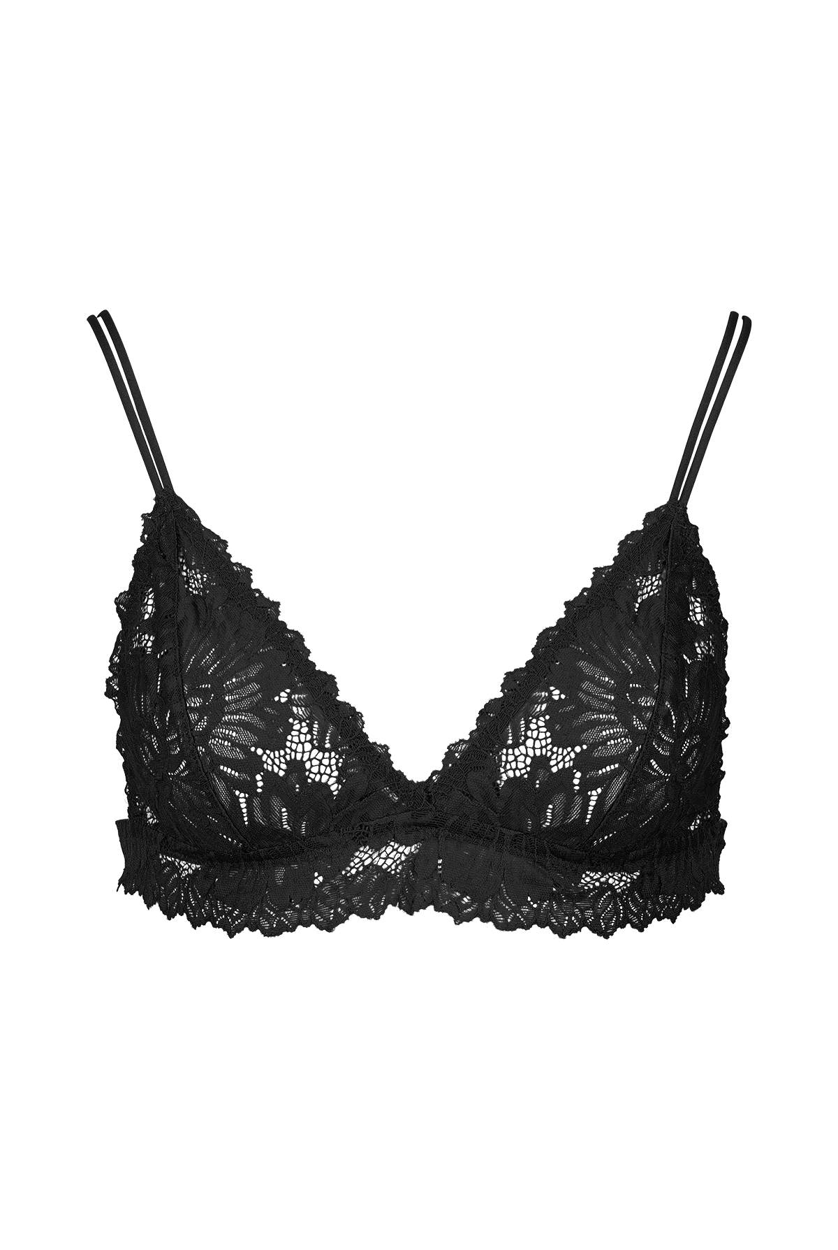 Soutien-gorge triangle en matière recyclée | noir "tiaki black"