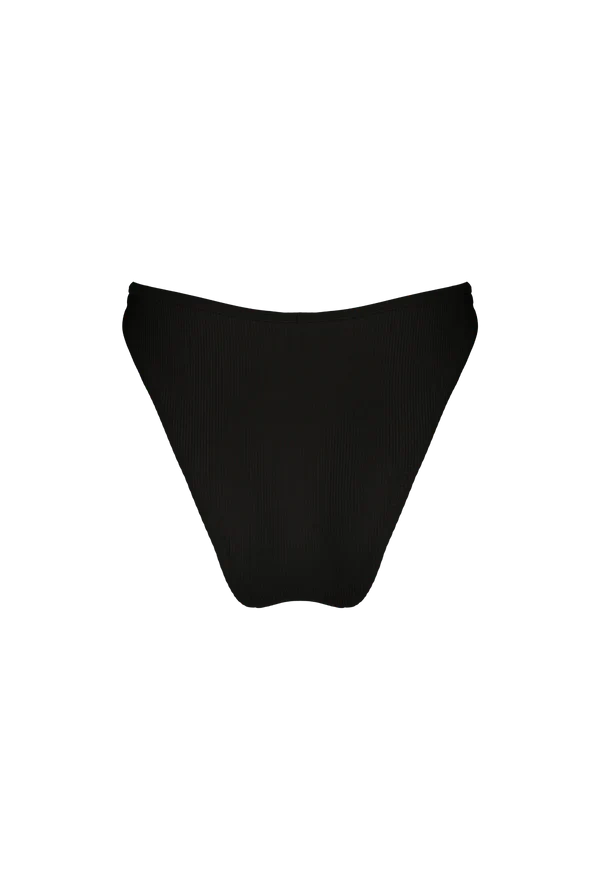 Bas maillot noir plissé en recyclé - yucca