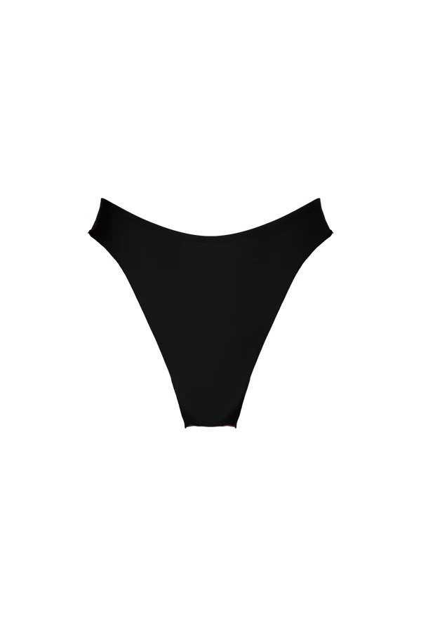 Bas maillot tanga noir en recyclé - cocoa