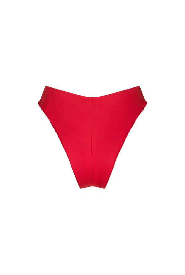 Bas maillot tanga rouge en recyclé - cocoa