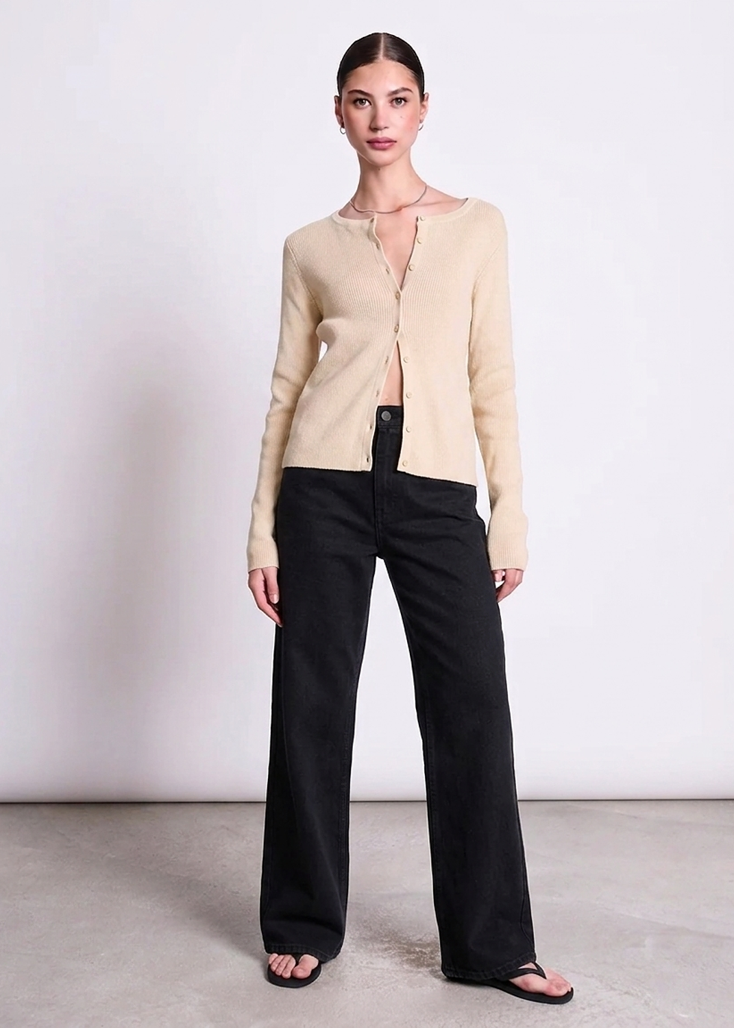 Gilet en coton bio | "glimt - beige" | Beige