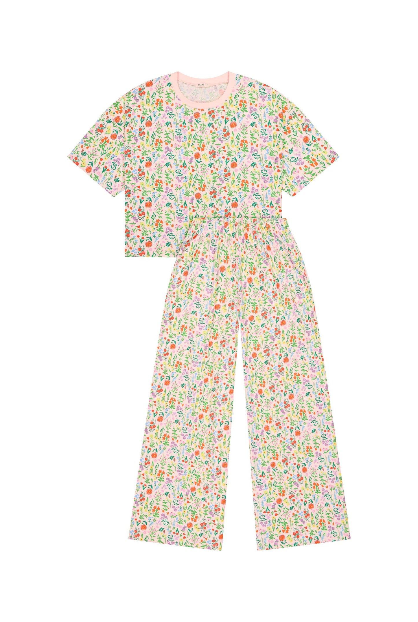 Pyjama long coton bio | pampa rose | Rose