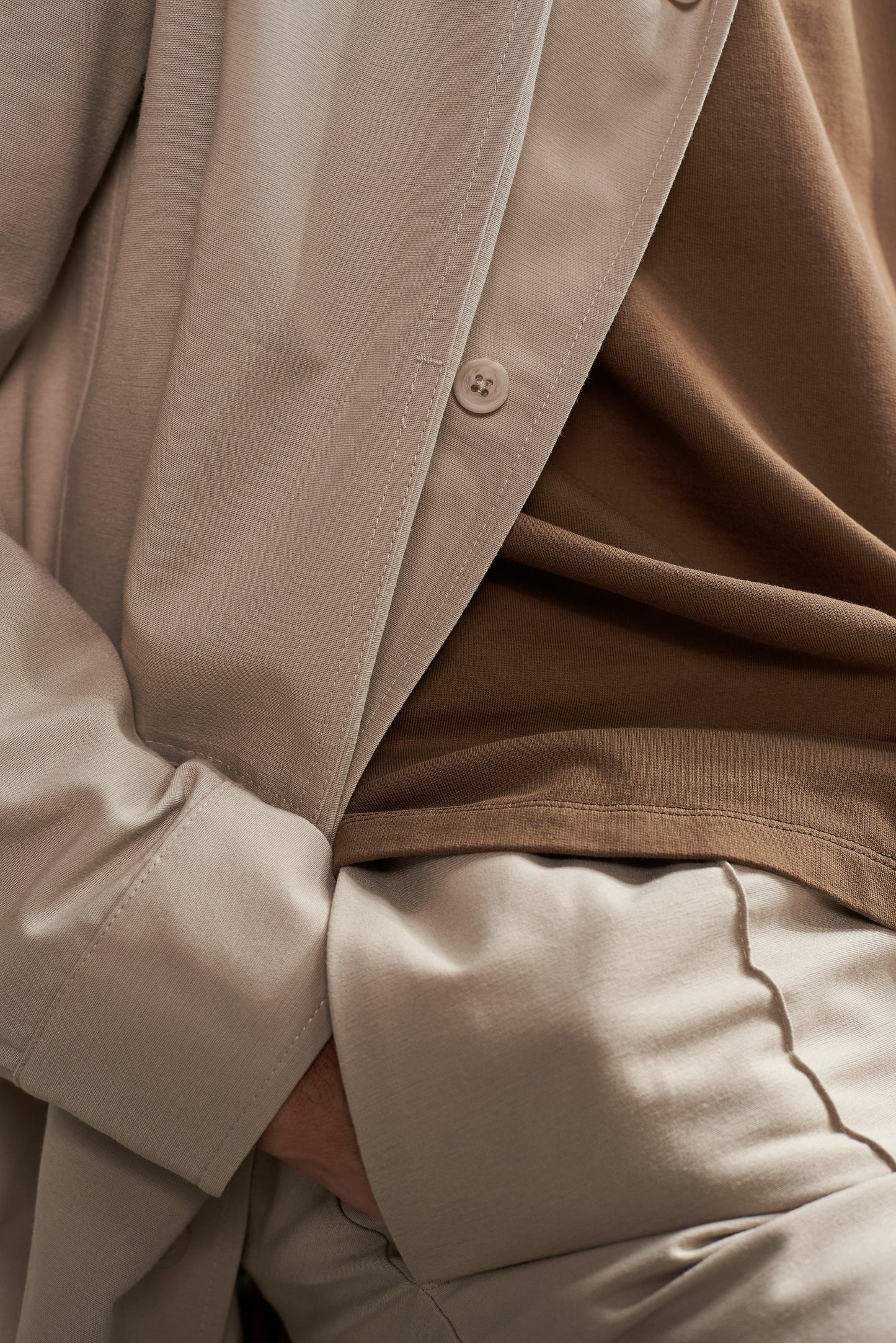 Surchemise en tencel et coton bio | taupe "owe pale taupe"