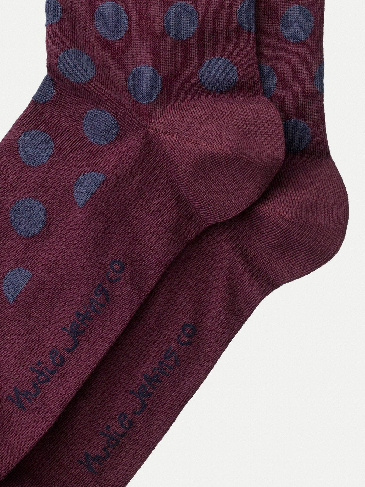 Chaussettes hautes imprimées figue - olsson dot