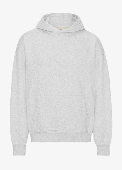 Sweat à capuche oversize en coton bio | gris "snow melange"