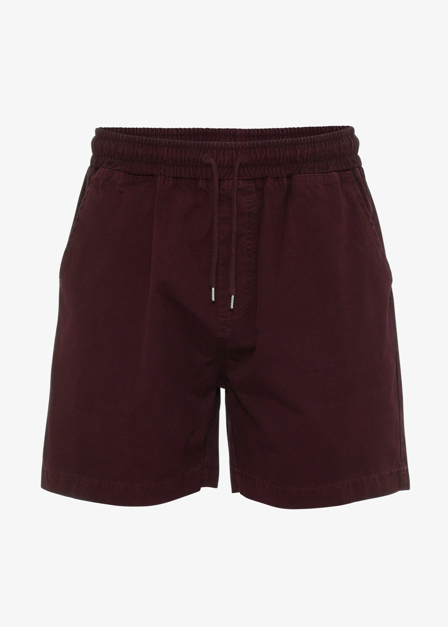 Short en sergé de coton bio | Bordeaux "twill shorts oxblood red"
