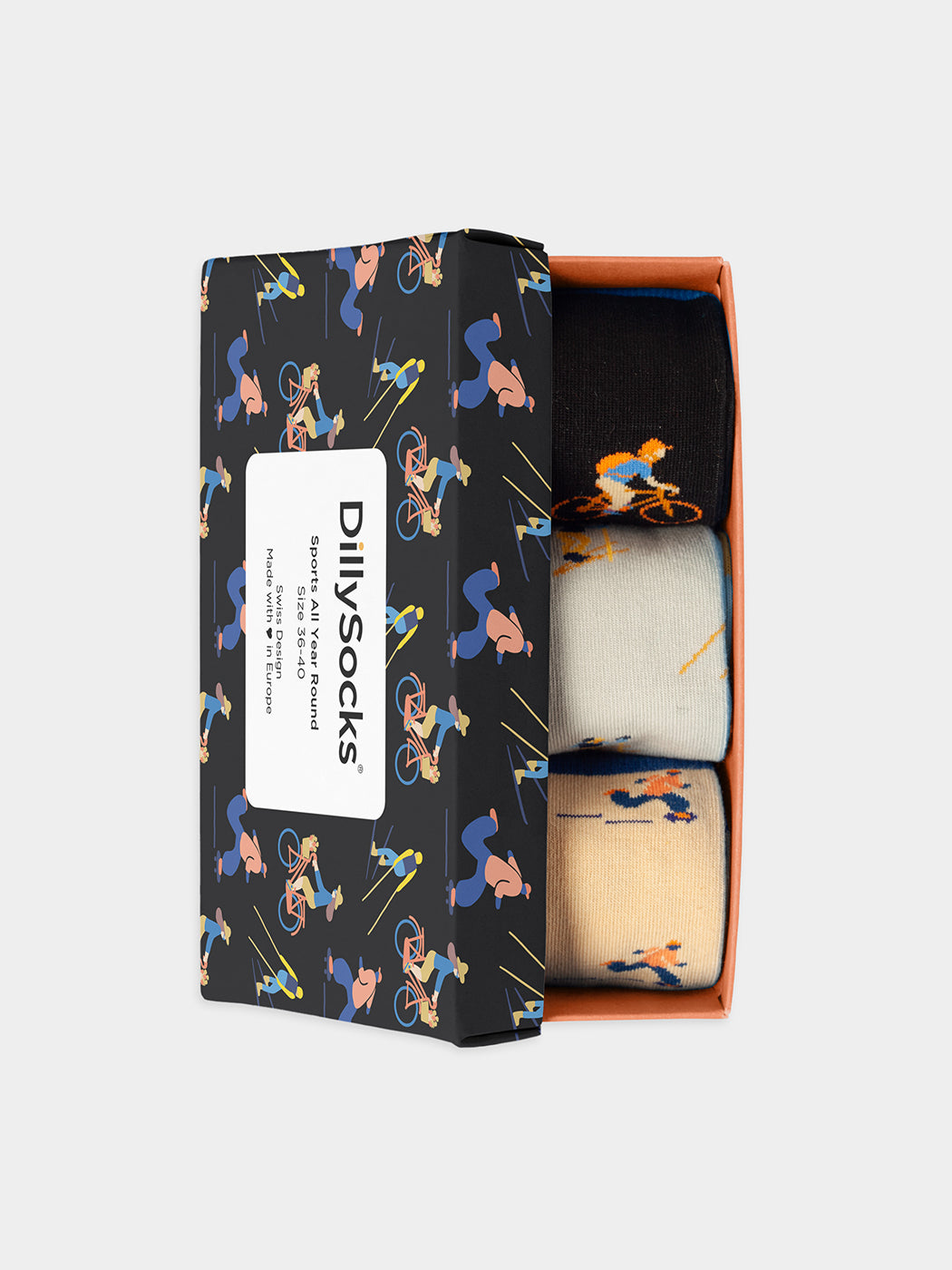 Pack 3 paires chaussettes en coton bio | multicolore "sports all year round"