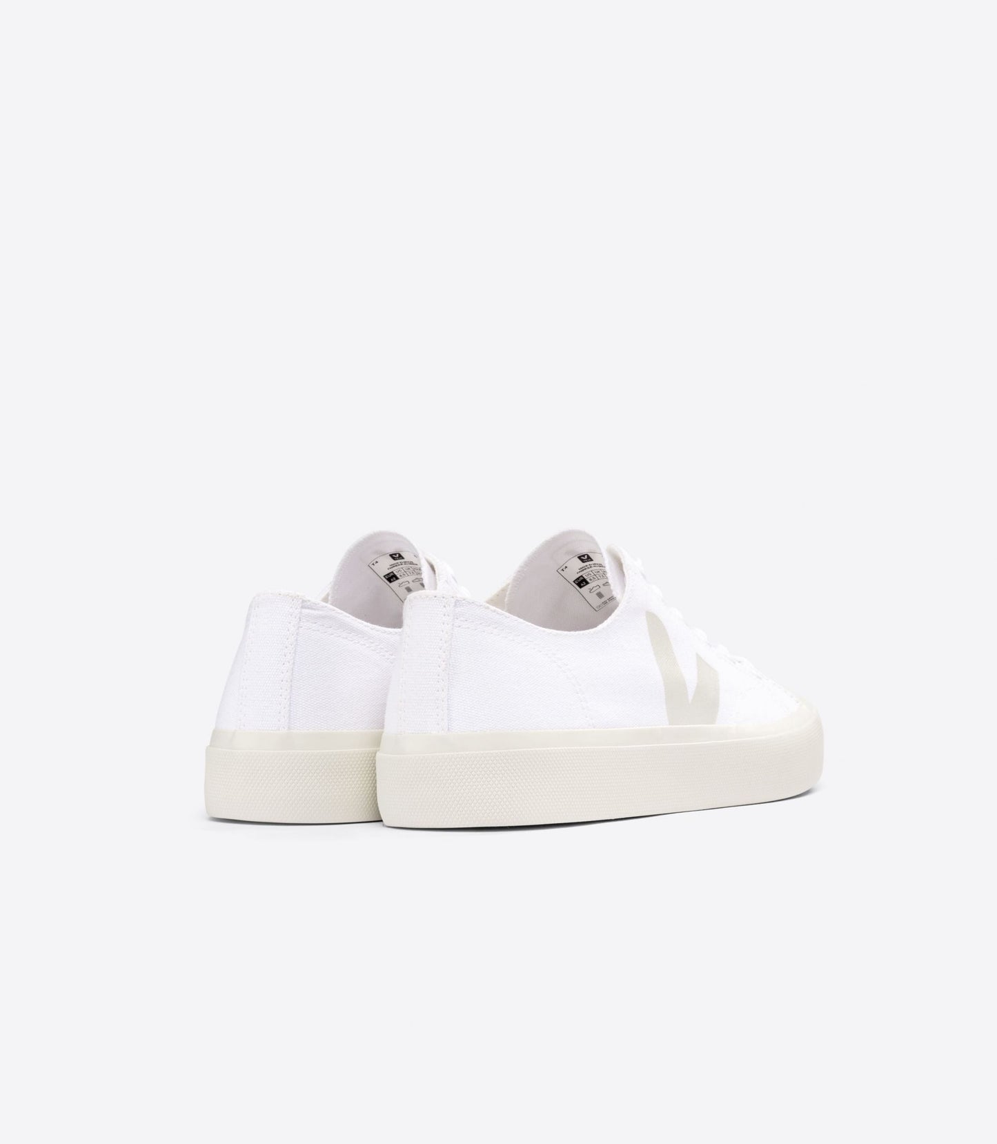Baskets basses en coton bio | blanc et écru "wata ii low canvas white pierre"