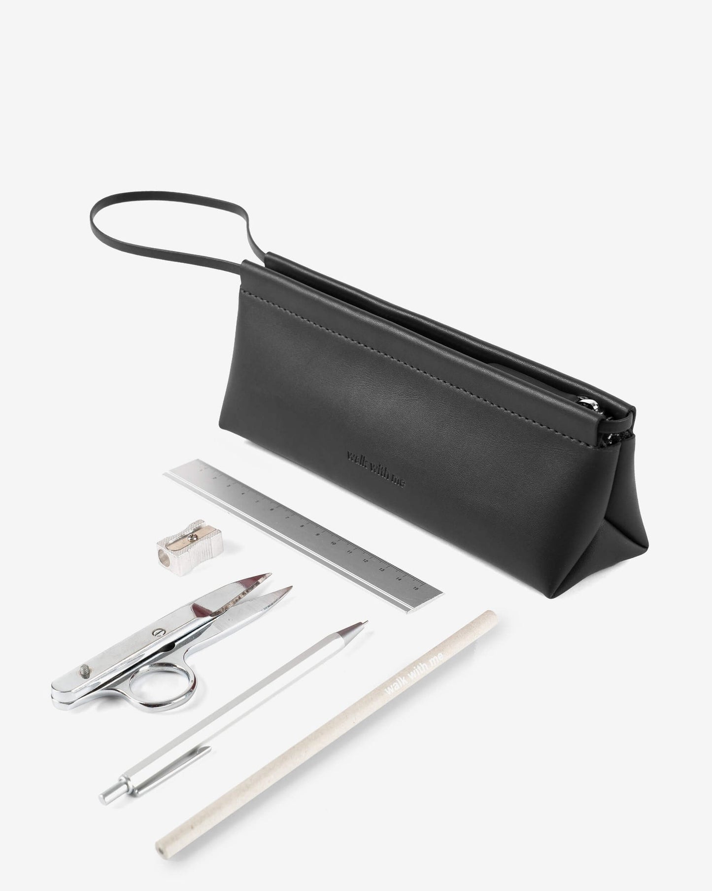 Trousse noire en matières recyclées - pencil pouch black