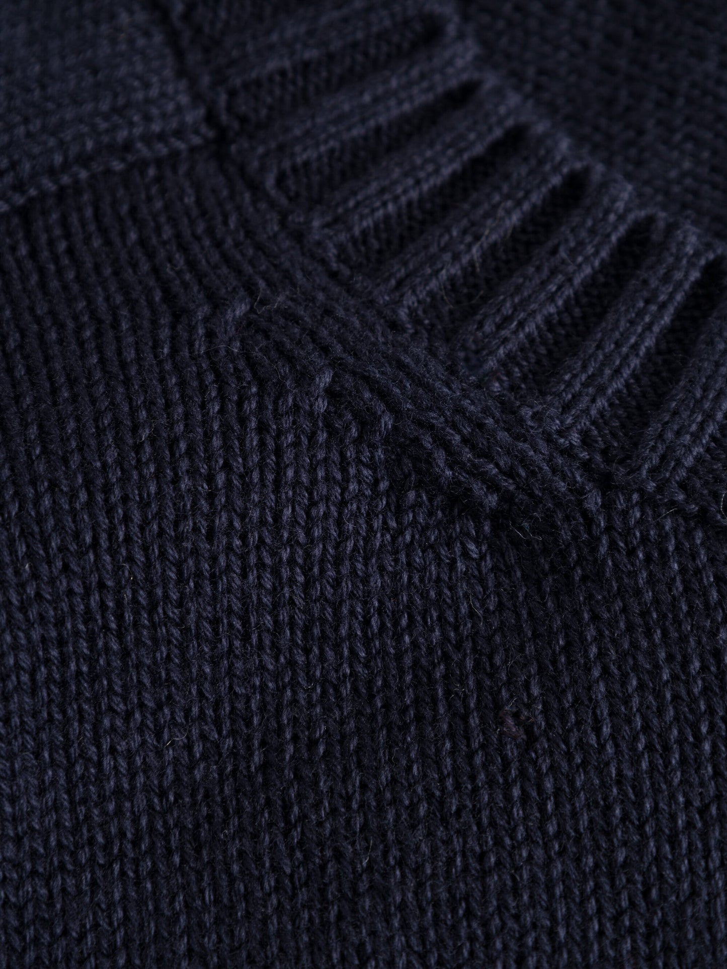 Pull en coton biologique | "plain knitted crew neck night sky"