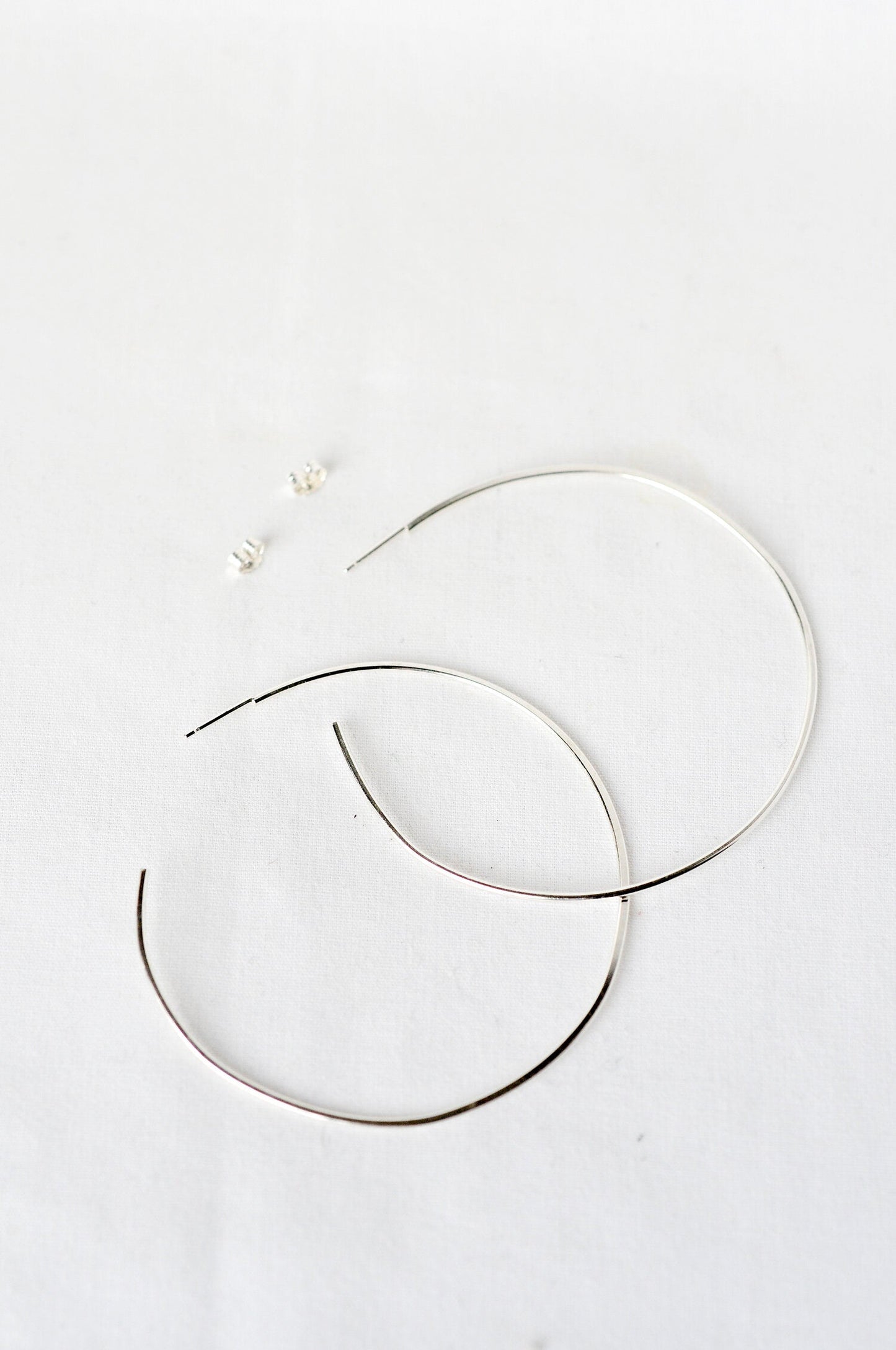 Créoles en argent recyclé