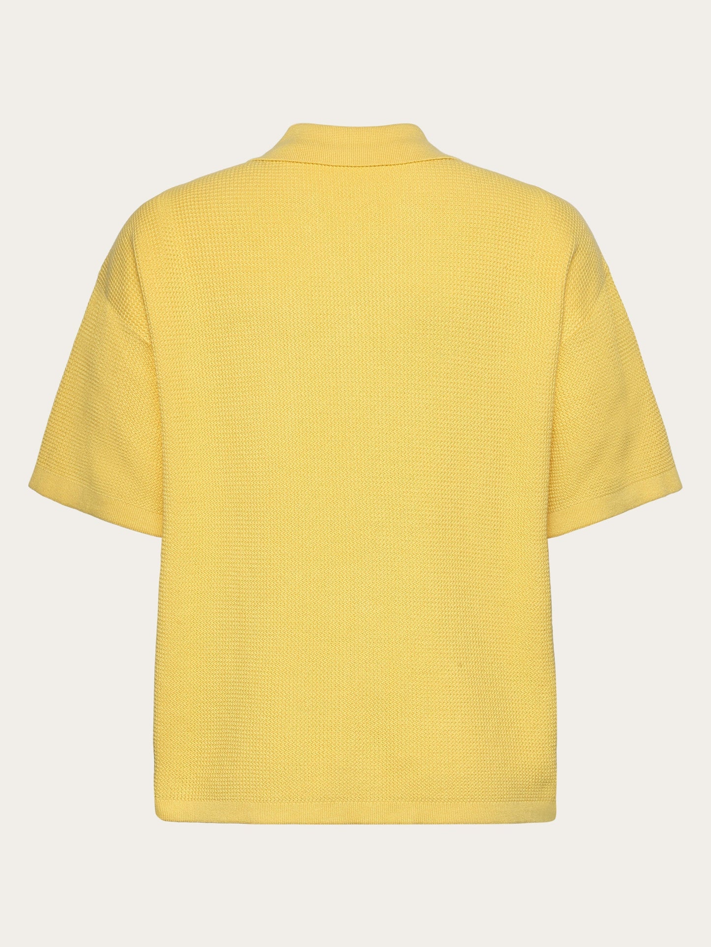 Chemise en coton biologique | jaune "racking stitch short sleeved shirt - 1482 yarrow"