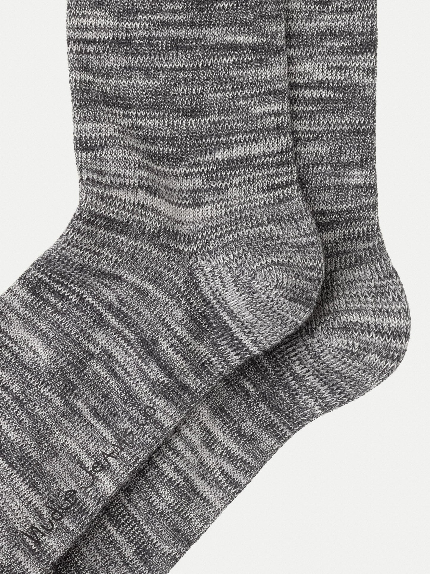 Chaussettes hautes en coton bio | Gris chiné "rasmusson dark grey"