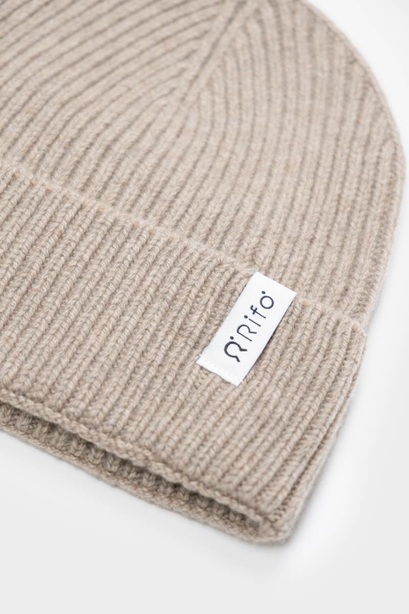 Bonnet en cachemire recyclé | beige "cappello marcello beige sabbia"