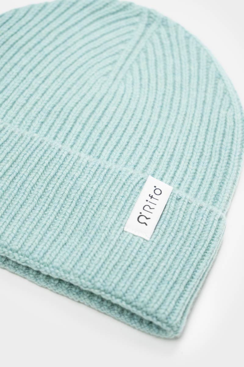 Bonnet en cachemire recyclé | vert clair "cappello marcello verde menta"
