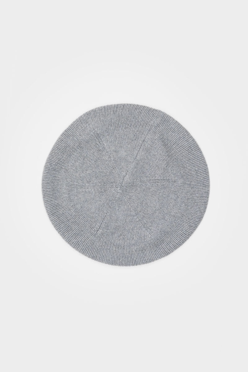 Béret en cachemire recyclé | gris "basco nives grigio calce"