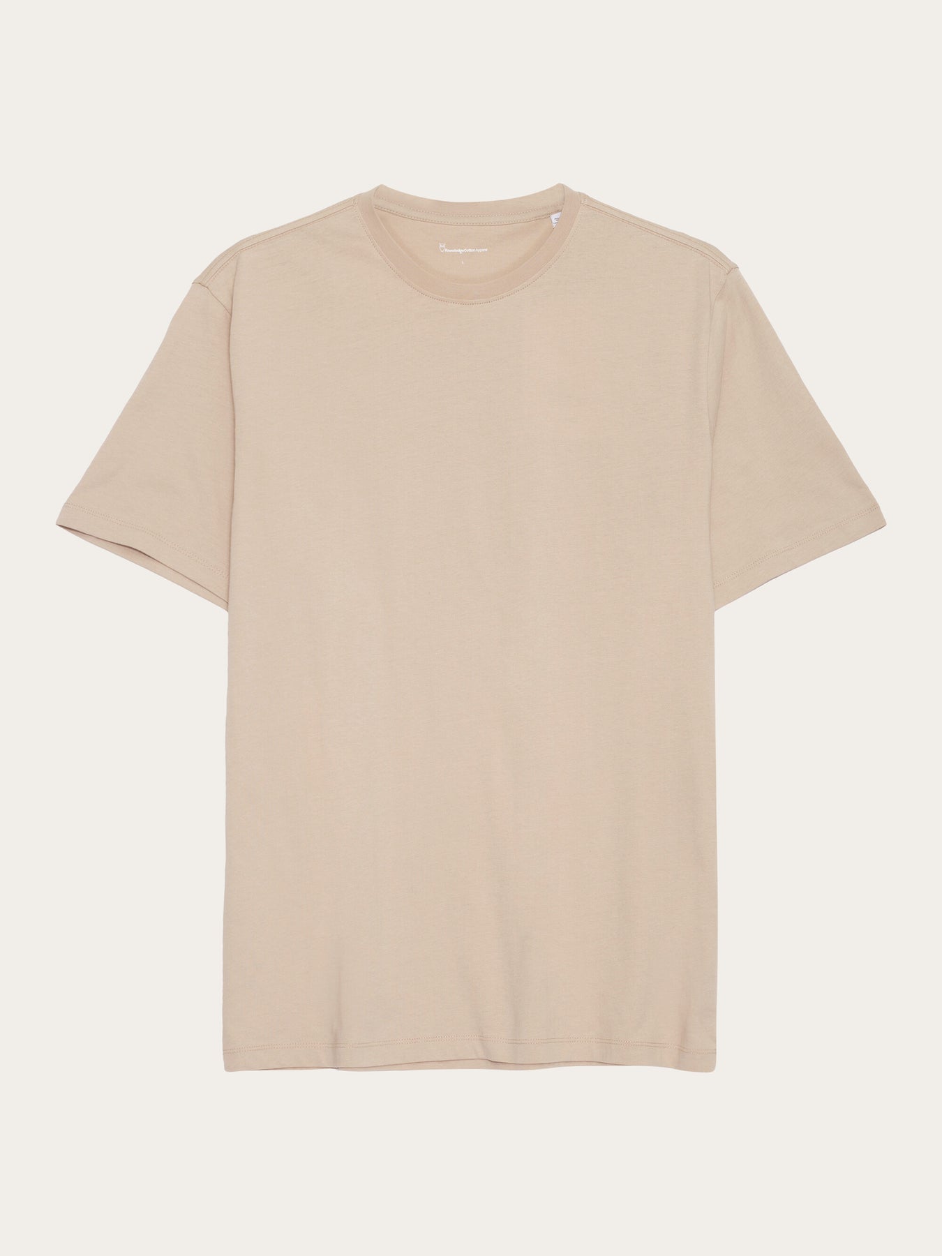 T-shirt en coton bio | beige "basic t-shirt light feather gray"