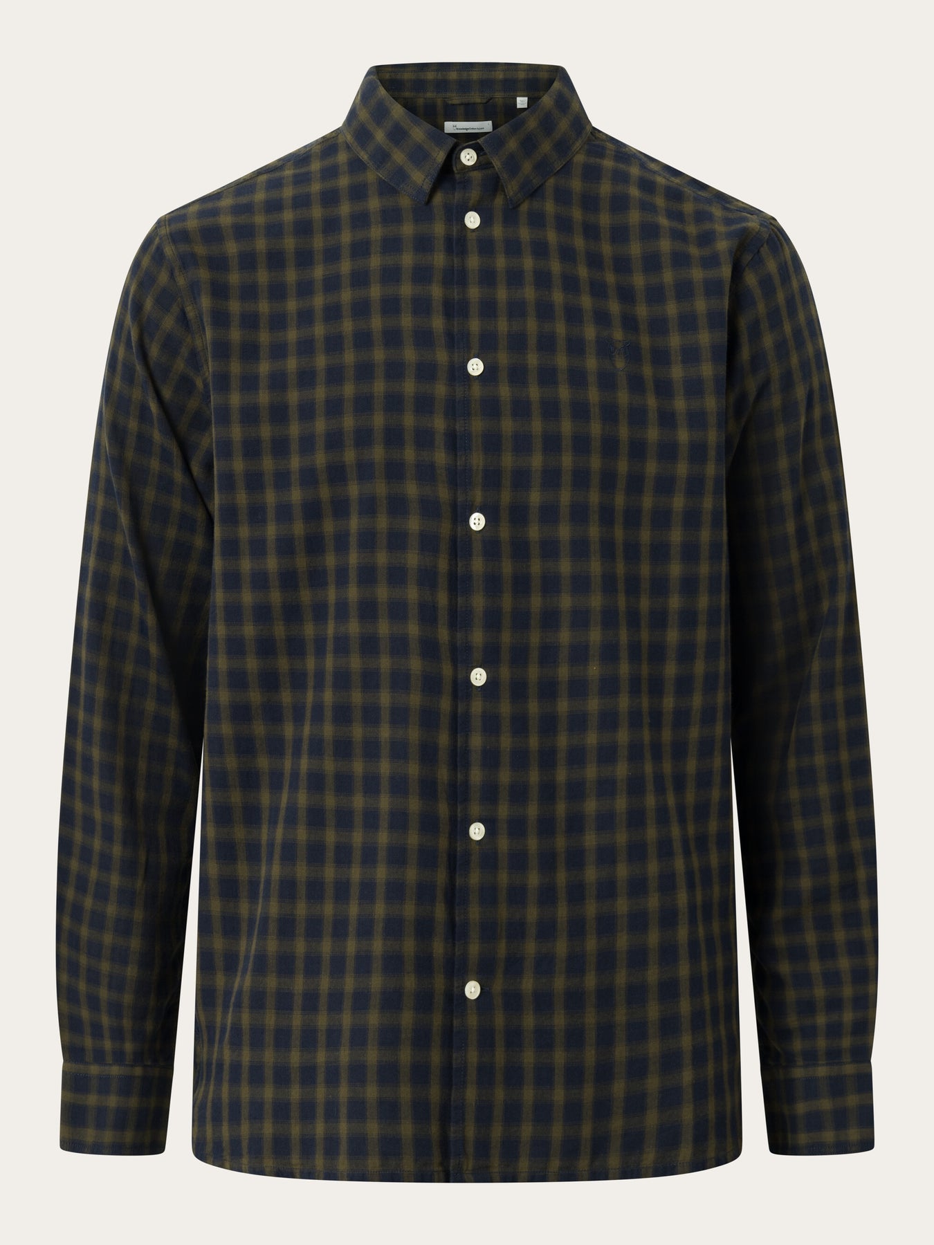 Chemise à carreaux en coton bio | Bleu "small checkered shirt blue check"