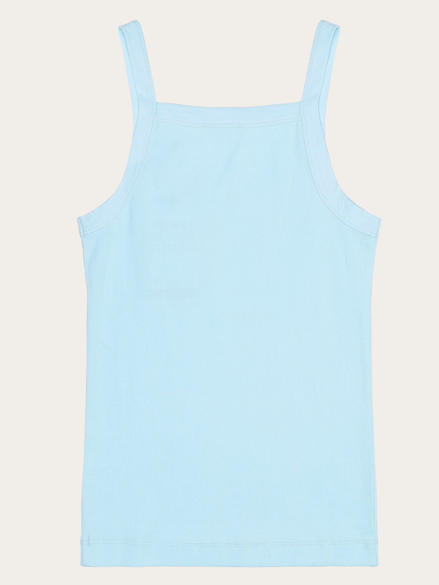 Débardeur en coton biologique | turquoise "rib strap top - aqua-esque"