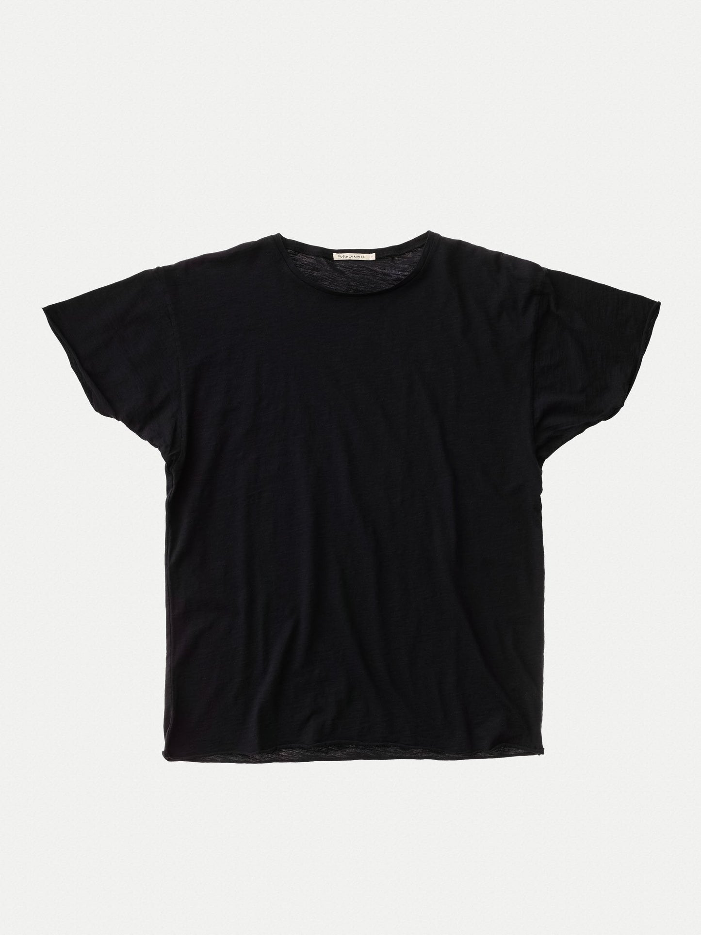 T-shirt ample noir en coton bio - Roger slub black