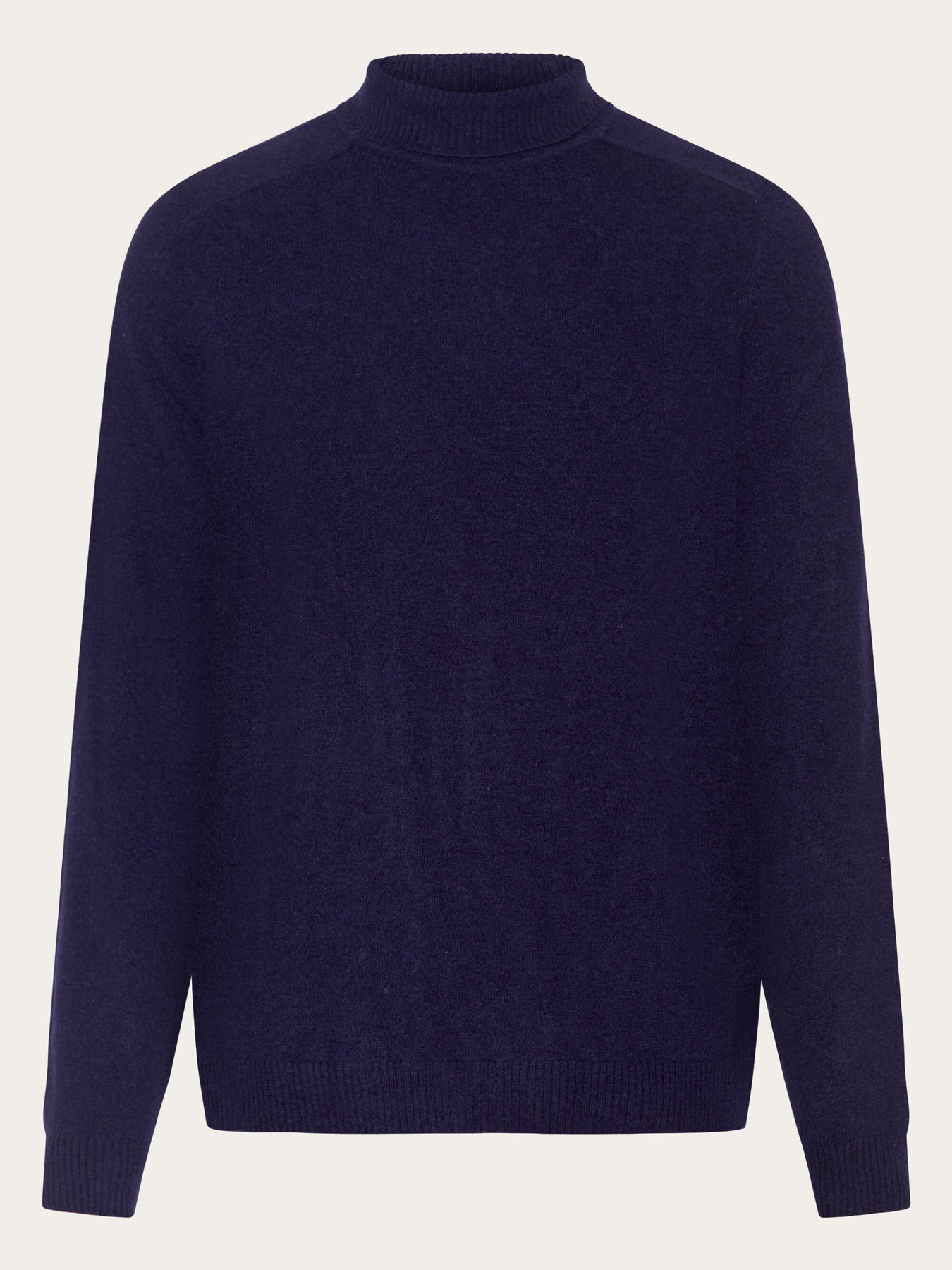 Pull col roulé en laine bio | Marine "roll neck wool knit total eclipse"