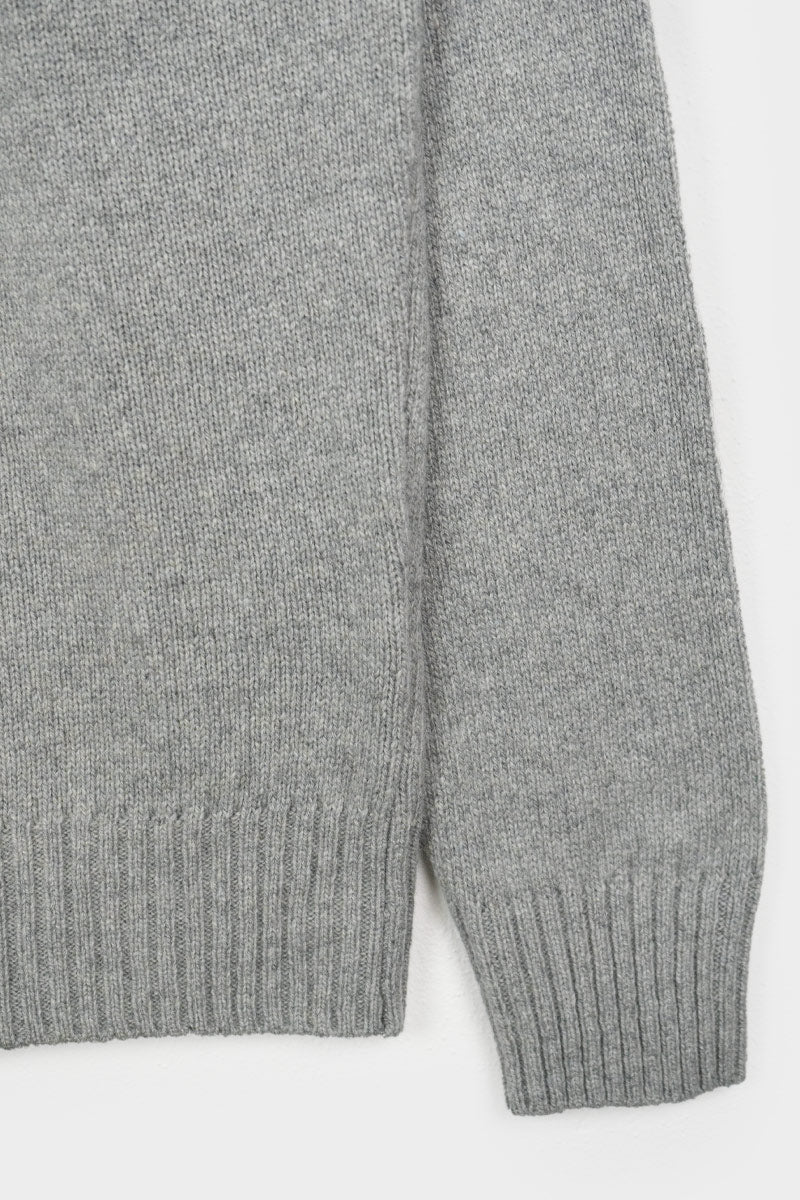 Pull col rond en cachemire recyclé | gris "maglia romeo grigio calce"