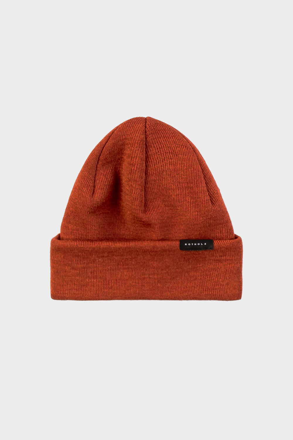 Bonnet en laine mérinos bio | Rouille "classic fine merino beanie rust"