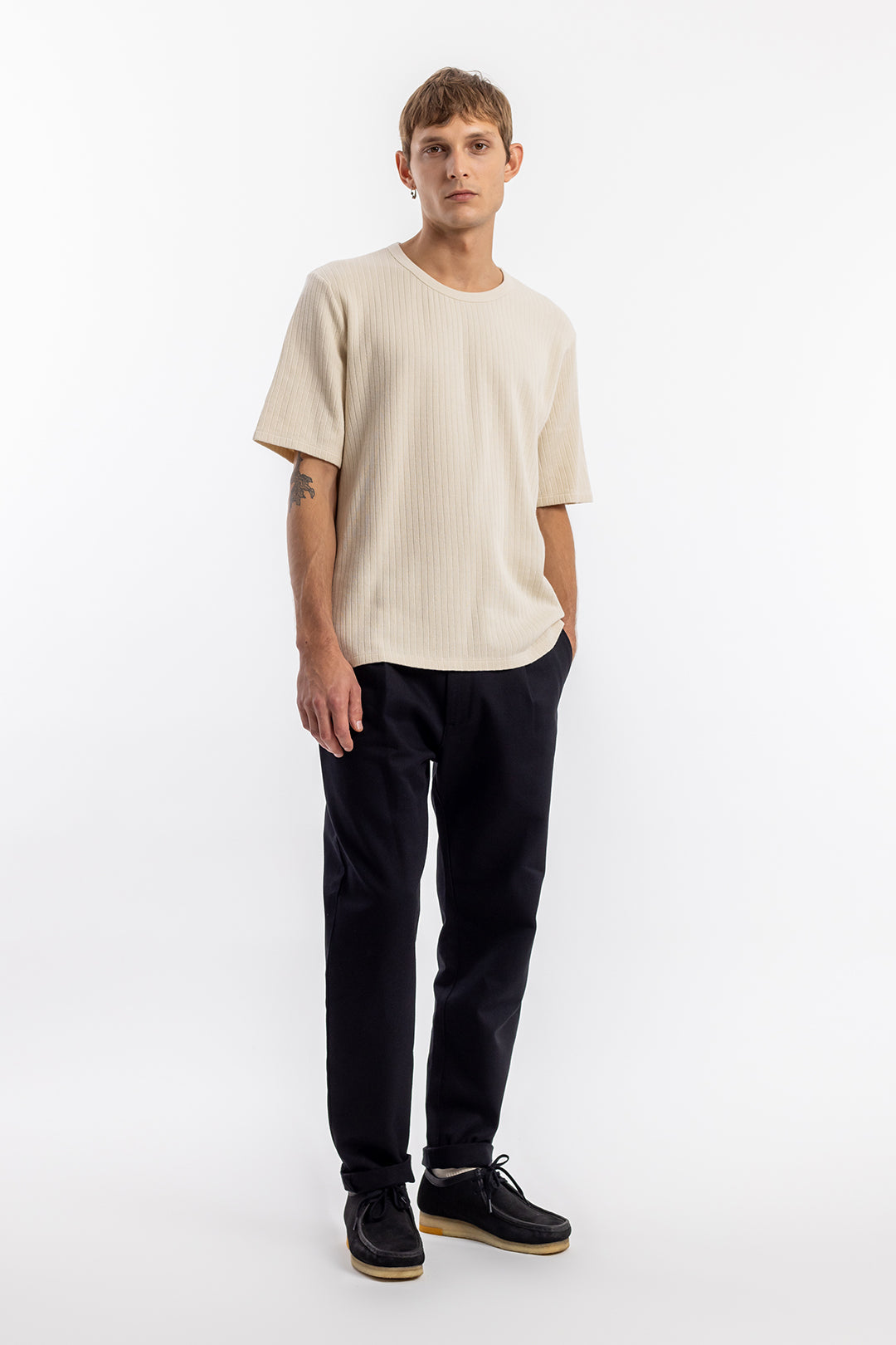 Chino à pinces en coton bio | Noir "everyday pant black"