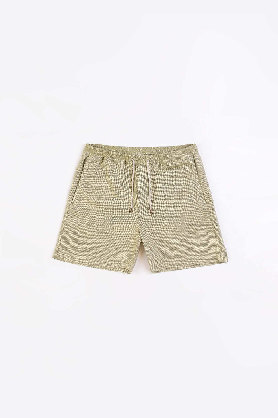 Short vert en sergé de coton bio - everyday short green check