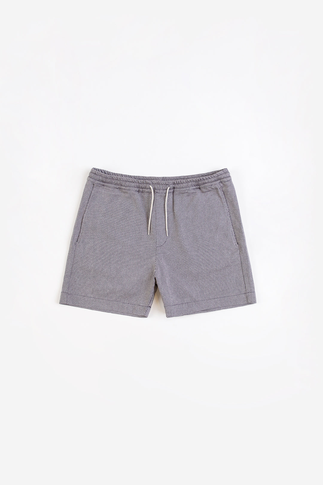 Short noir en sergé de coton bio - everyday short black check