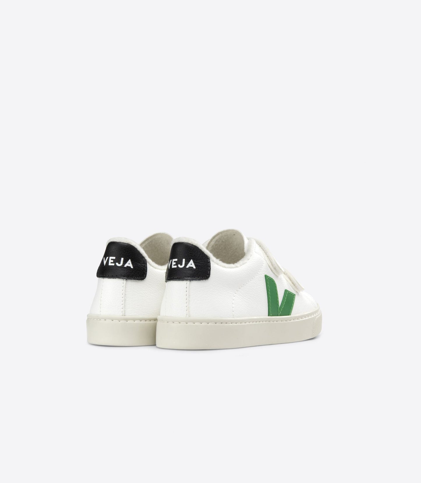 Baskets enfant molletonnées en cuir sans chrome | vert "esplar fured chromefree leather white emeraude"