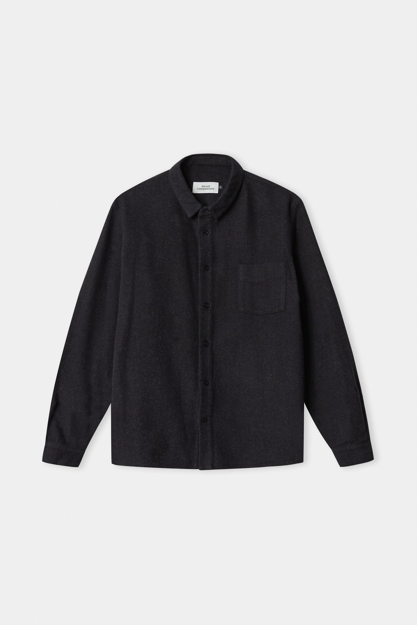 Chemise flanelle en coton biologique | noir "simon eco melange black flannel"